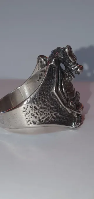 Sello Plata Dragón artesanía años 80