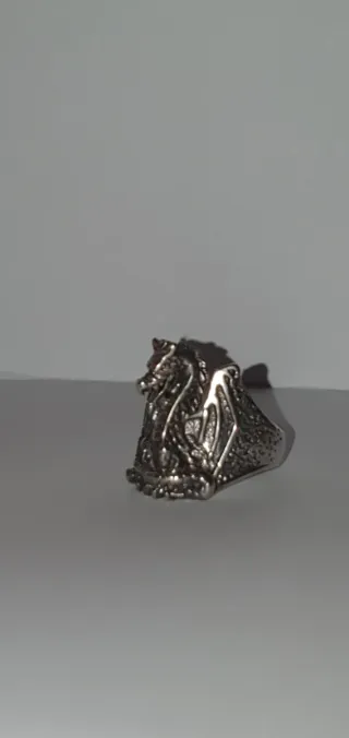 Sello Plata Dragón artesanía años 80