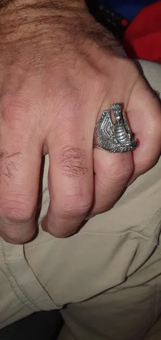 Sello Plata Dragón artesanía años 80