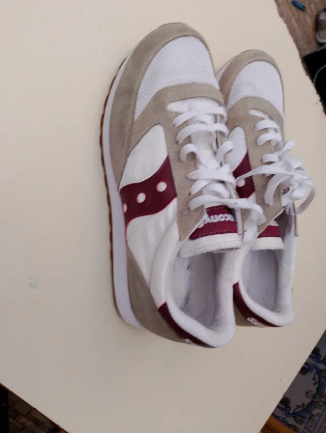 Zapatillas Saucony Hombre Talla 42 Beige/Rojo