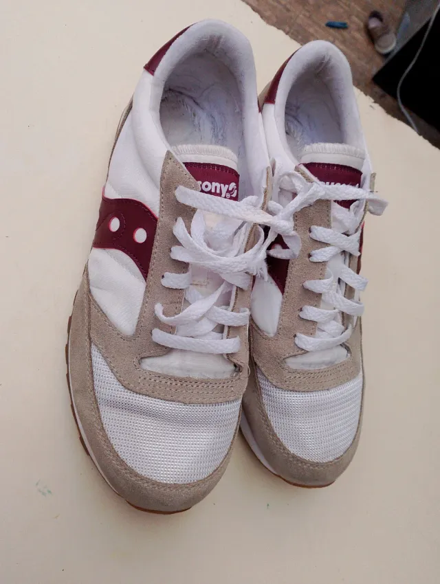 Zapatillas Saucony Hombre Talla 42 Beige/Rojo