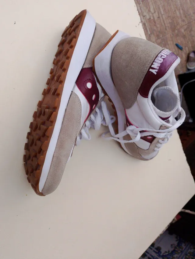 Zapatillas Saucony Hombre Talla 42 Beige/Rojo