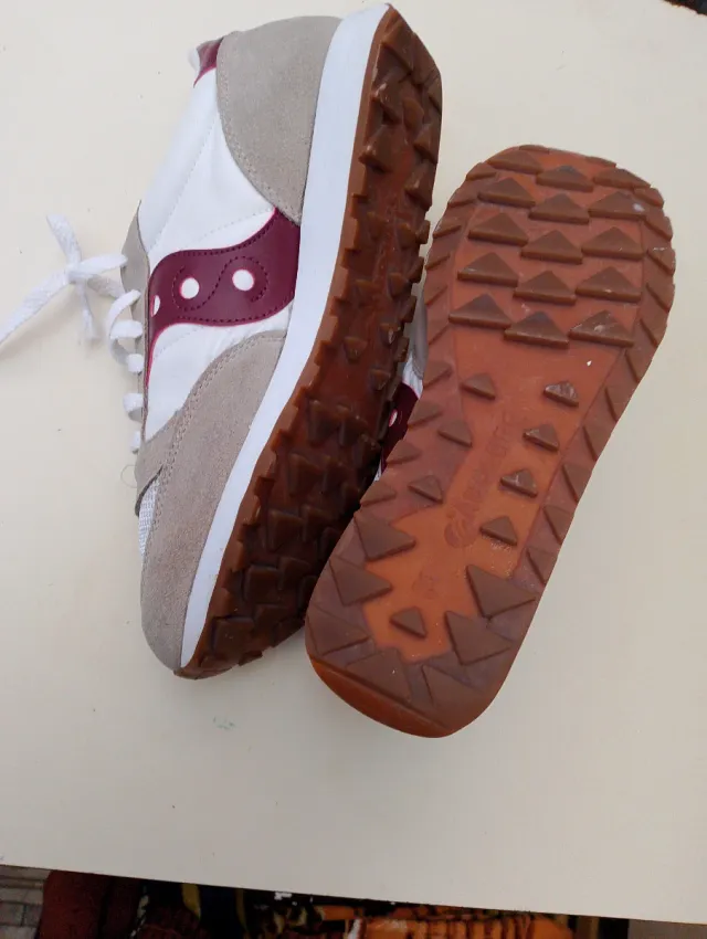 Zapatillas Saucony Hombre Talla 42 Beige/Rojo