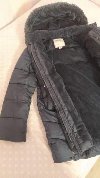 Abrigo niña borreguito interior azul marino 