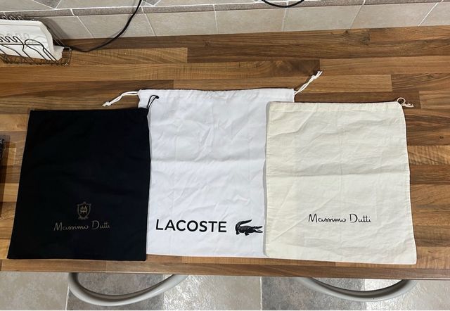 Bolsas de tela de marca (Lacoste, Massimo Dutti)