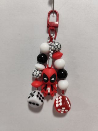 Llavero Deadpool dados y abalorios accesorios móvi