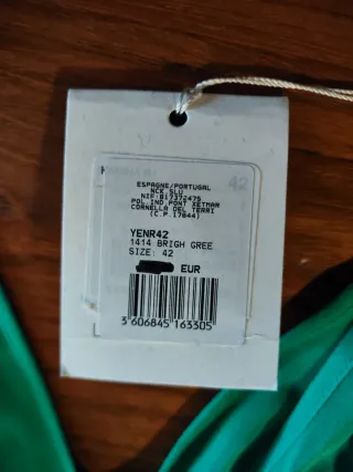 Vestido Naf Naf verde sin estrenar