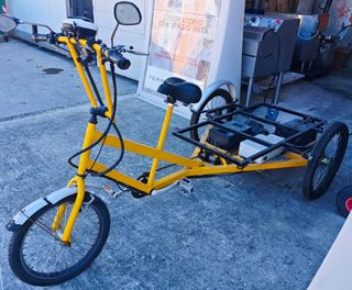 Bicicletta Elettrica Cargo Gialla