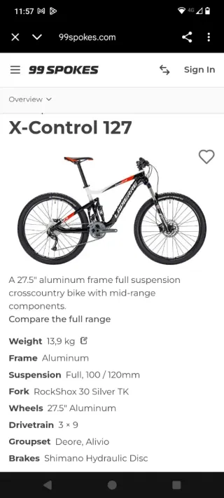 Bicicleta Lapierre Xcontrol 127