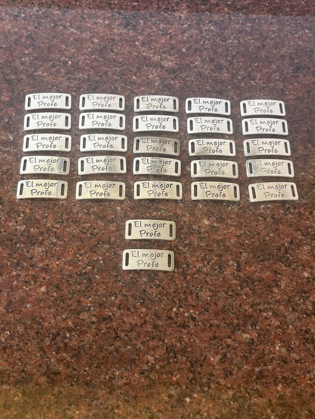 Placa El mejor profe 40x17 mm