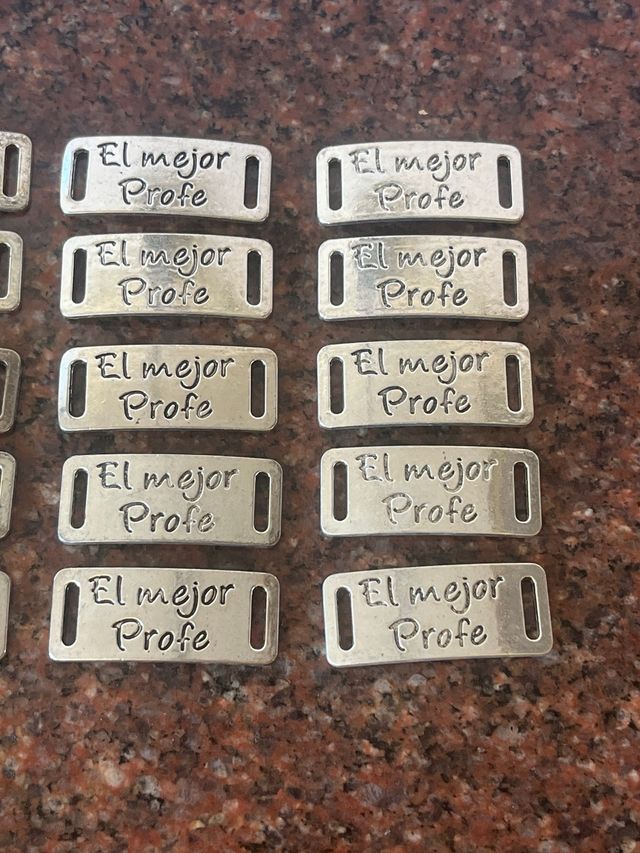 Placa El mejor profe 40x17 mm