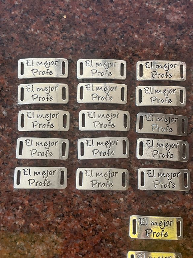 Placa El mejor profe 40x17 mm