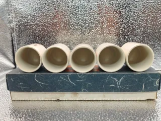 Set 5 Tazze Sake Ceramica Biho Shunga Ukiyo-e