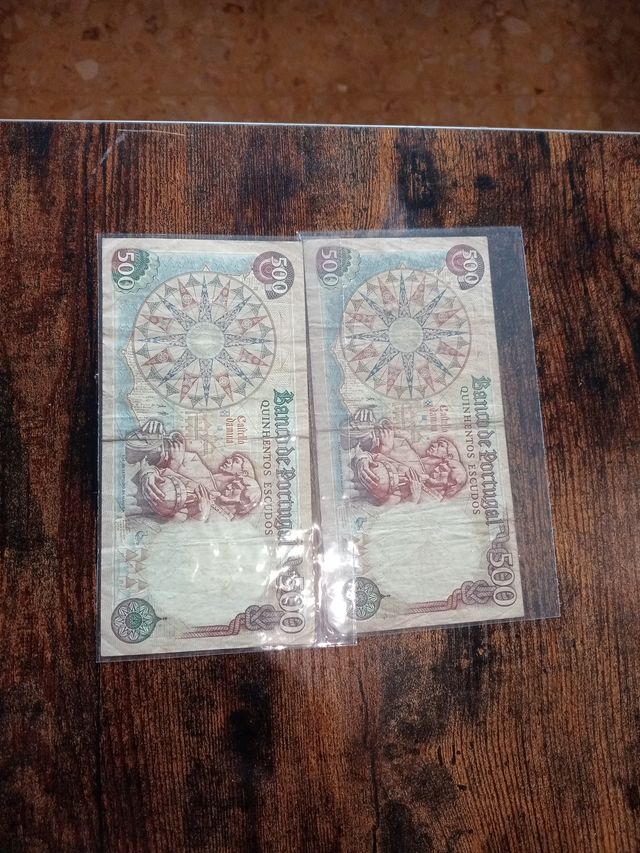 6 Billetes de Brasil y Portugal