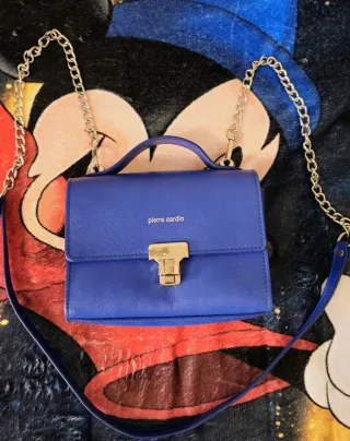 Bolso Pierre Cardin Azul Metálico