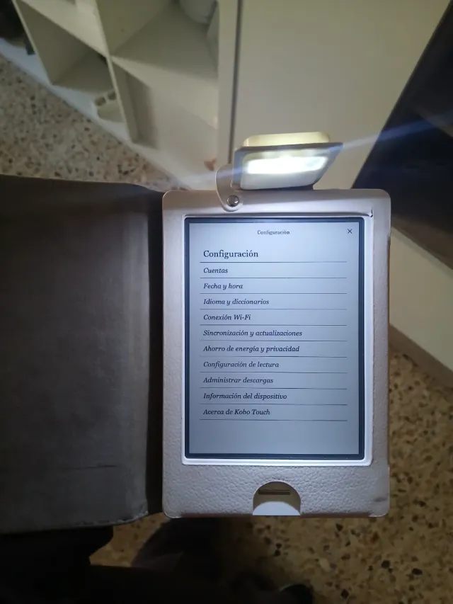 Lector de libros Kobo blanco