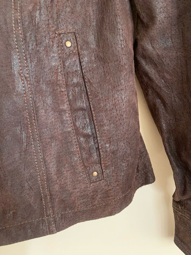 Cazadora Piel Vintage Marrón