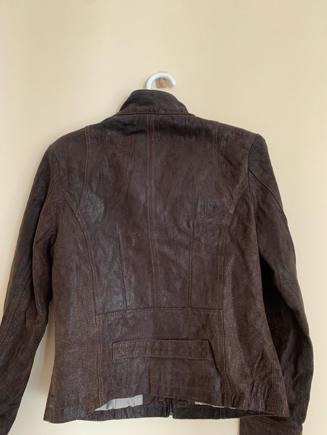 Cazadora Piel Vintage Marrón