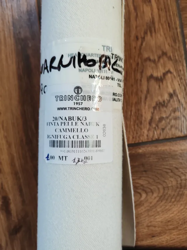 Finta pelle nabuk ignifuga 1 mt
