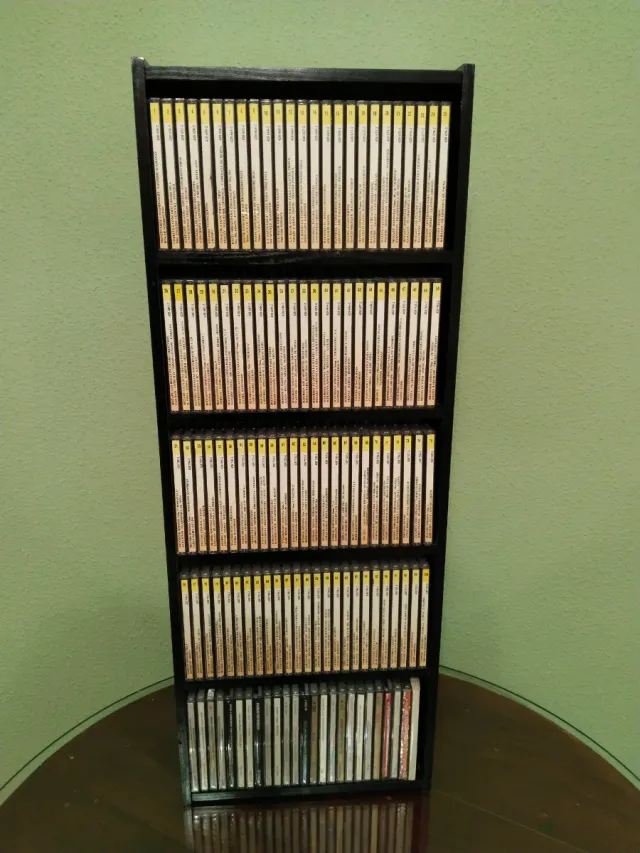 Estantería para CDs madera negra