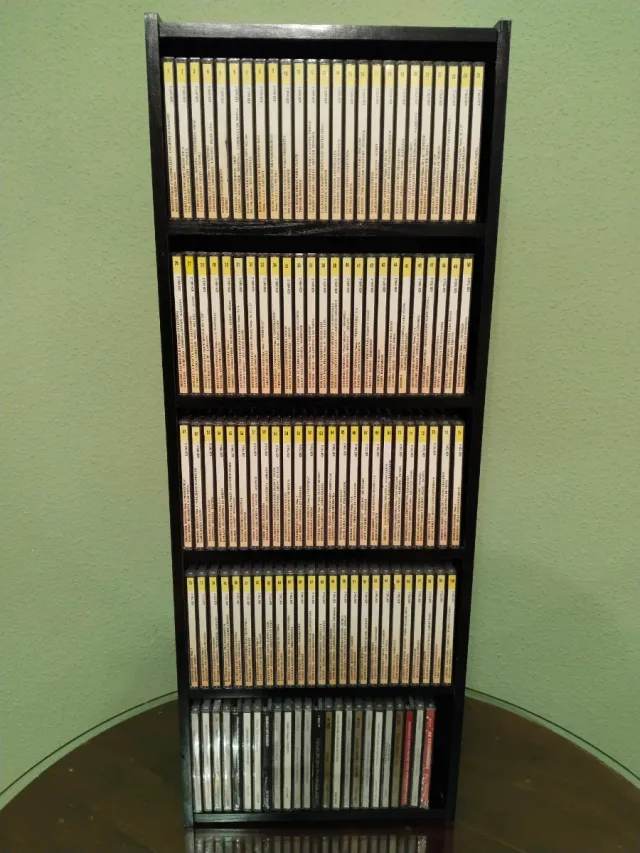 Estantería para CDs madera negra