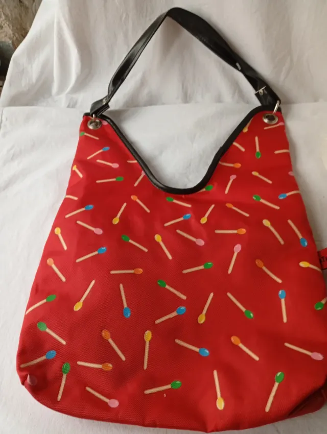 Bolsa Pucca Vintage Roja Multicolor 40x32cm