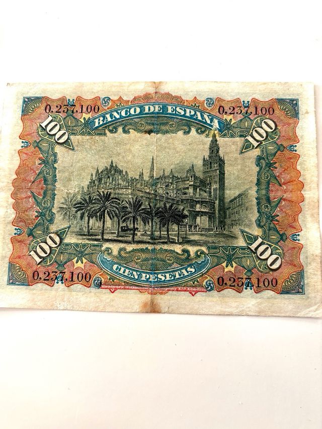 Billete 100 pesetas 1907 El Banco de España