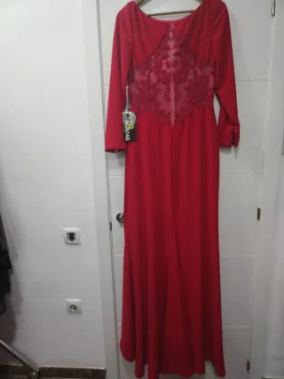 Vestido rojo largo talla 44