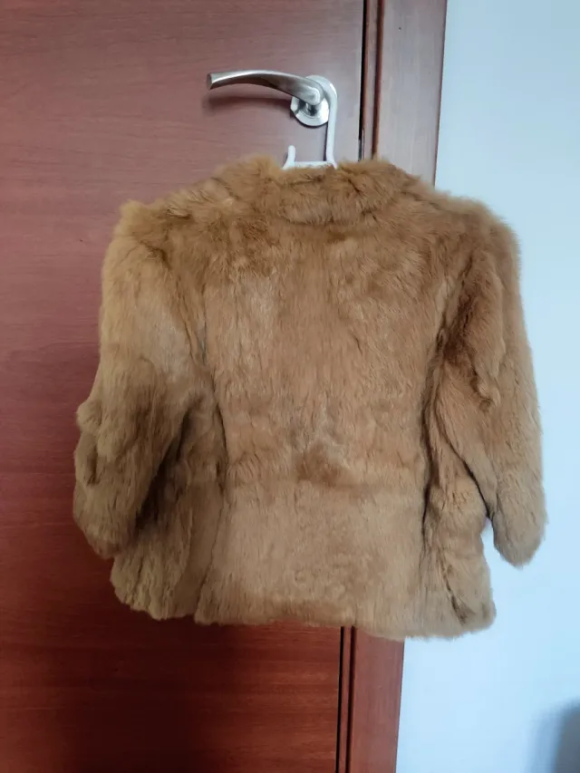 Chaquetón de piel marrón
