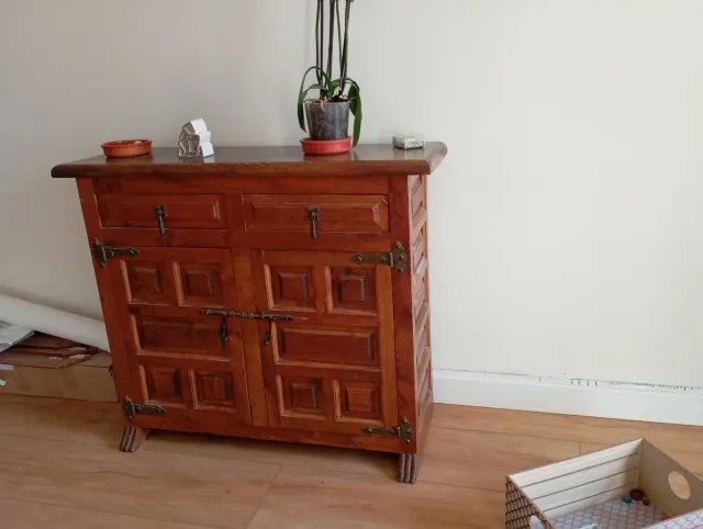 Mueble recibidor castellano madera
