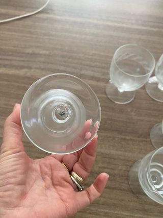 Set 5 Bicchieri Cristallo Incisi