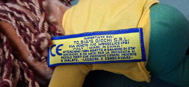 Peluche Rasta Man Tobia's Giochi 30 cm