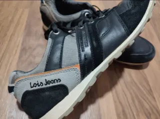 Zapatos Lois Jeans Negros y Grises