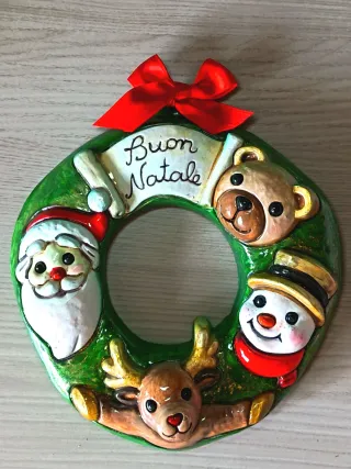 Corona Natale dietro porta 25cm