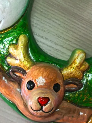 Corona Natale dietro porta 25cm