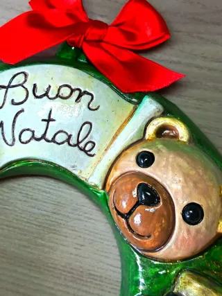 Corona Natale dietro porta 25cm