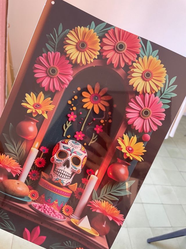 Cuadro Decorativo Calavera Día de Muertos