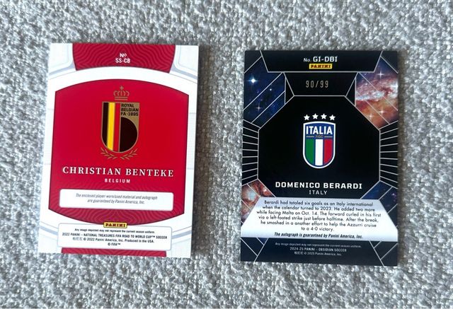 Lote Panini Auto Relic Berardi-Benteke