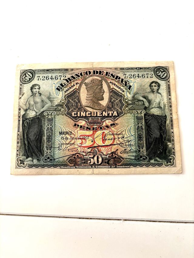 Billete 50 Pesetas Banco de España 1907