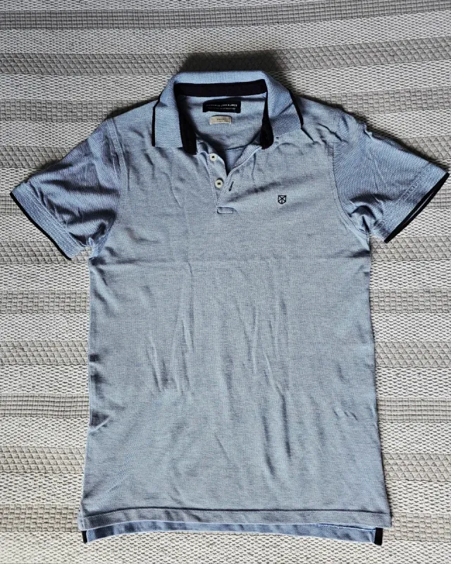 Polo manga corta hombre talla S Jack & Jones azul