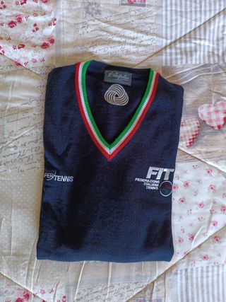 Maglione FIT Tricolore V-Neck
