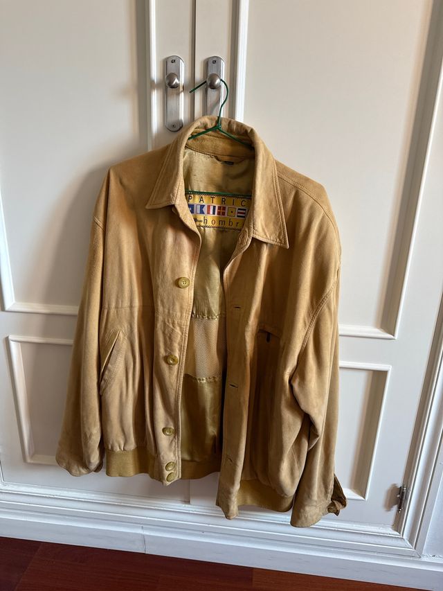Chaqueta de piel vintage PATRICIA beige