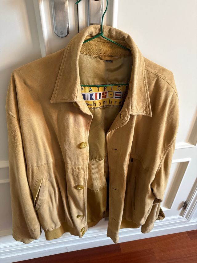 Chaqueta de piel vintage PATRICIA beige