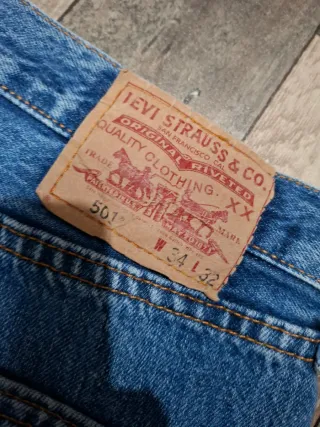 Levi's 501 W34 L32 Jeans Blu