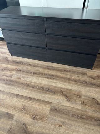 Cassettiera Ikea a 6 cassetti marrone nero. kullen