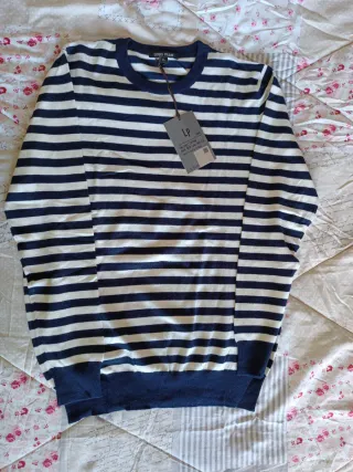 Maglione Louis Plein righe blu/bianco taglia XL