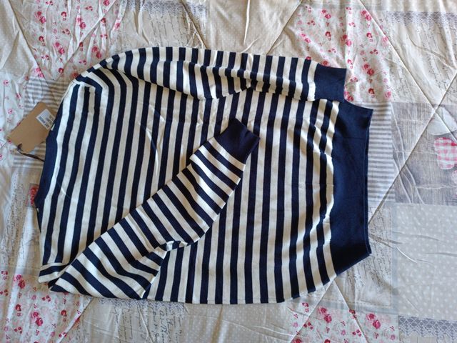 Maglione Louis Plein righe blu/bianco taglia XL