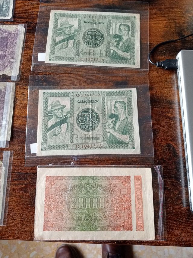 9 Billetes Antiguos Colección