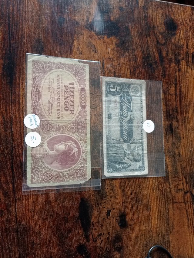 9 Billetes Antiguos Colección