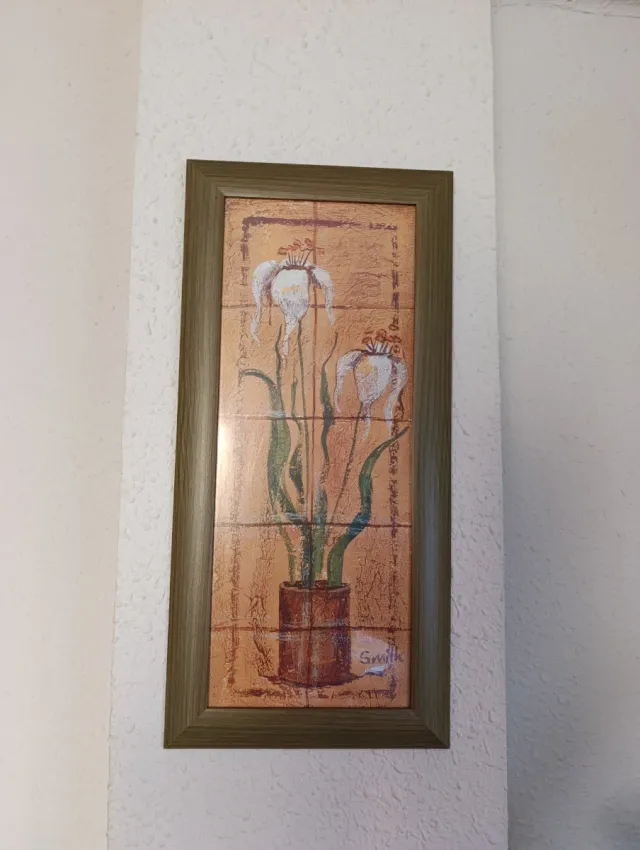 2 Cuadros Decorativos Flores 58x27 cm